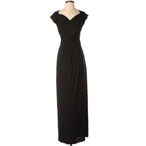 Alberta Ferretti black Draped Gown